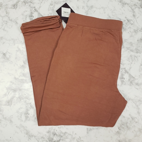 Ava & Viv Pants - AVA & VIV Plus Women's Blush/Brown Lounge Pants. Multiple sizes avail.
